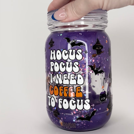 Snow globe tumbler 16oz | Hocus pocus